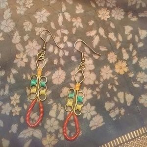 Wire colorful earrings